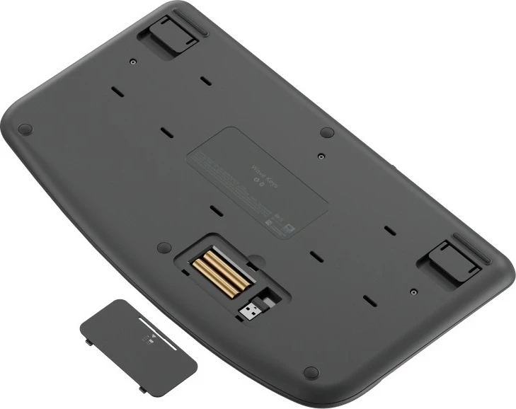 Tastierë Logitech Wave Keys, full-size, wireless, RF + Bluetooth, QWERTZ, grafit