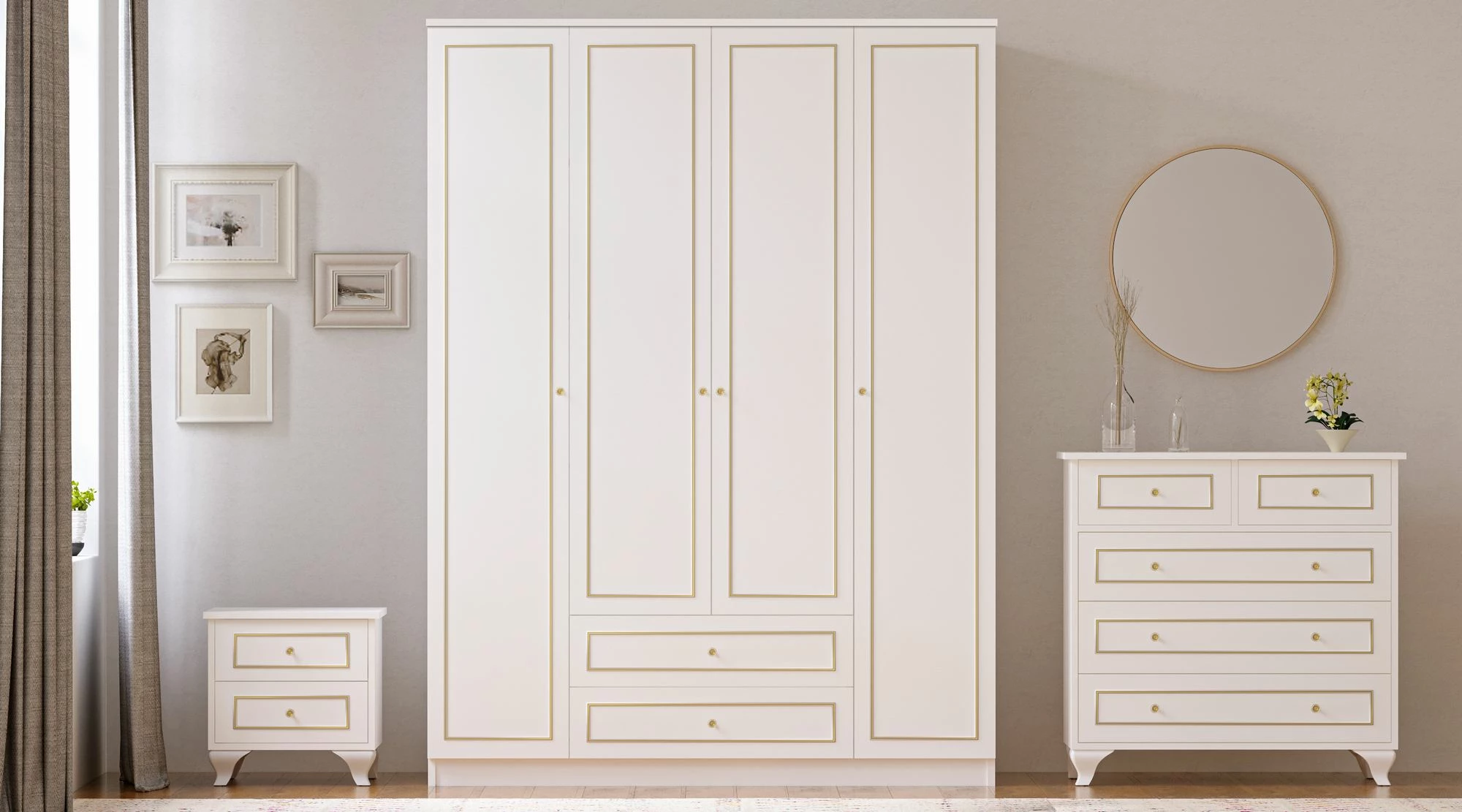 Set dhome për të rinj Skye Decor, ngjyrë e bardhë mat, Rb-081