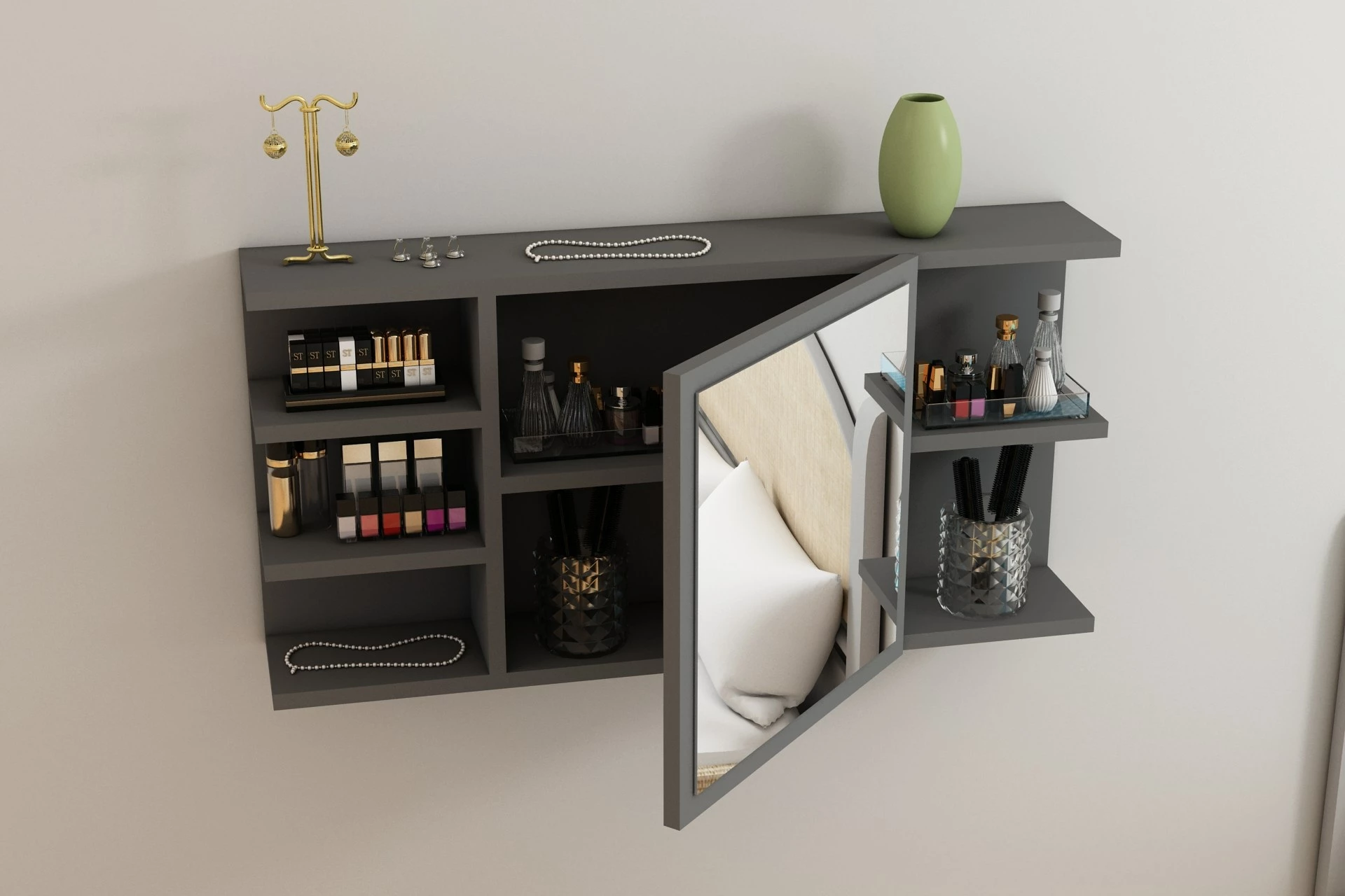 Dollap për make-up Hanah Home, Marta, antracit