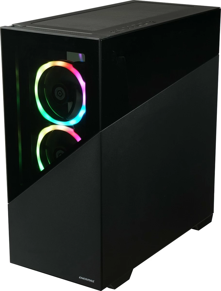 Kasë Enermax ENERMAXK8 ARGB, Midi Tower, xham i temperuar, ARGB, e zezë