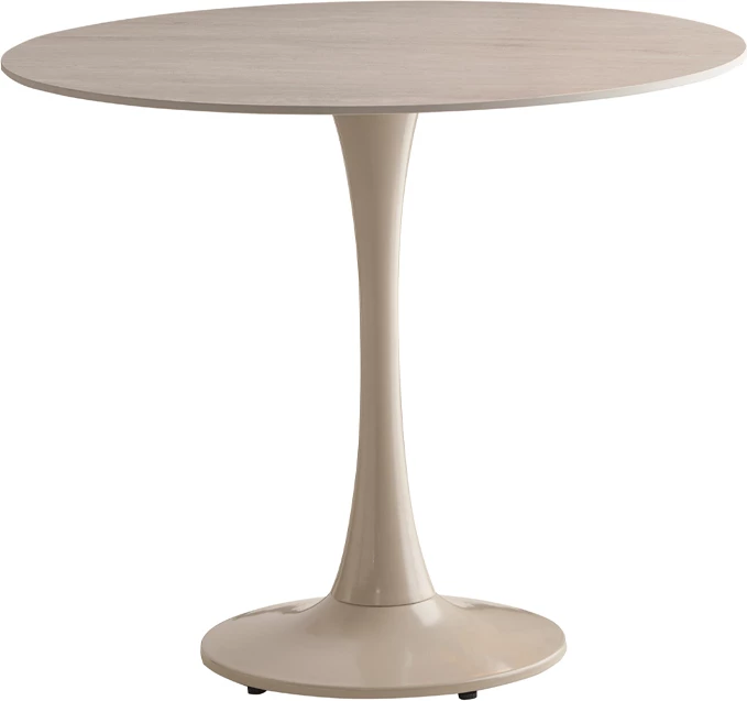 Tavolinë e rrumbullakët PIETRA, ngjyrë bezhë, 90x90x75cm