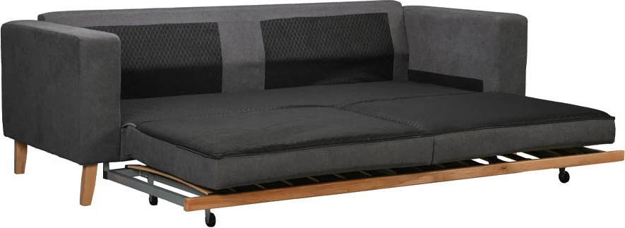 Krevat-sofë Lusso, 3 vende, gri lino 17, 218x85x87