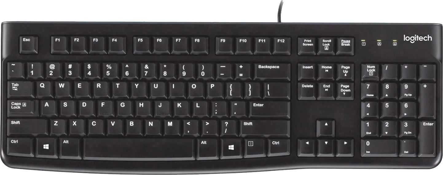 Tastierë Logitech K120, me kabllo, USB, AZERTY, e zezë