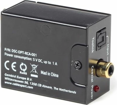 Adapter audio optik Gembird DSC-OPT-RCA-001, i zi