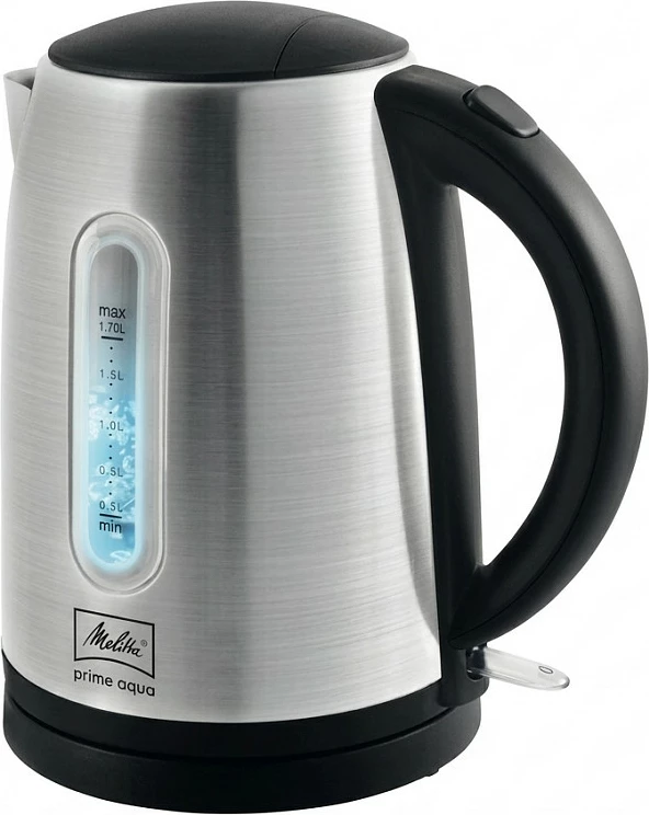 Çajnik elektrik Melitta Prime Aqua 1018-02, 1.7L, 2200W, inox/e zezë