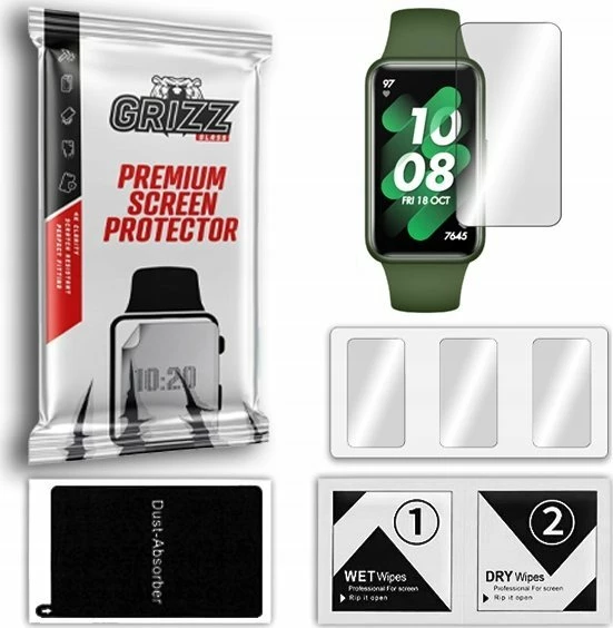 Film mbrojtës hidrogel GrizzGlass Hydrofilm për Garmin Forerunner 965, transparent, set 3 copë