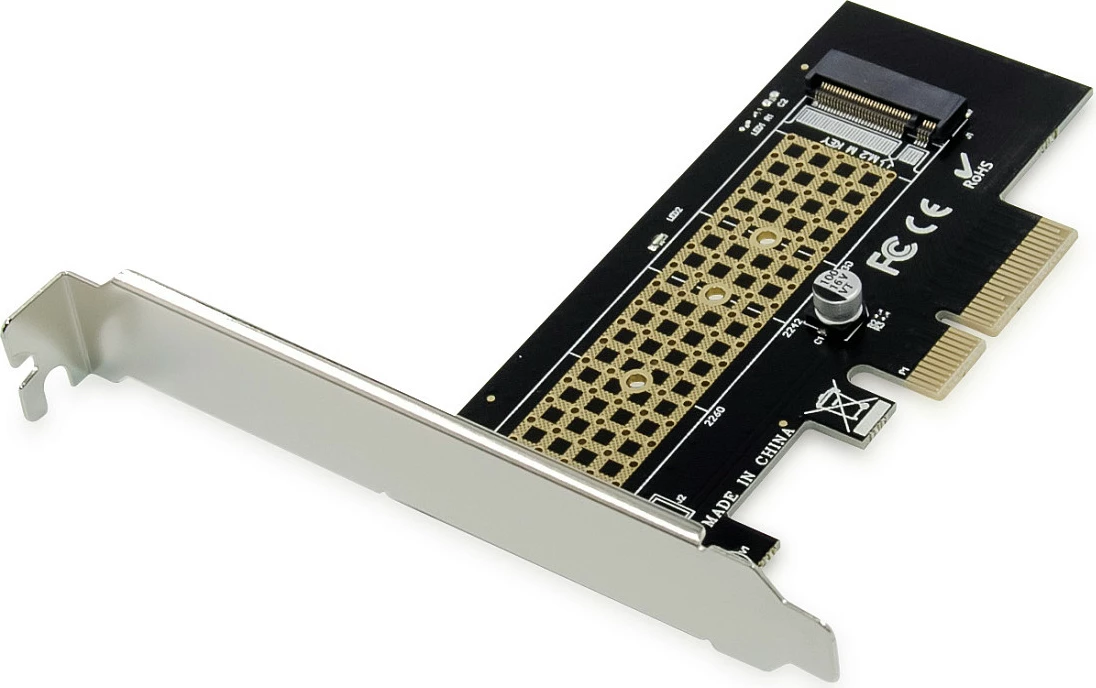 Kartë adapter PCIe Conceptronic M.2 NVMe x4 PCIe 3.0, me ftohës, e zezë