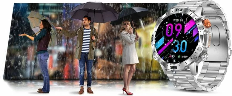 Smartwatch Gravity për meshkuj, e zezë