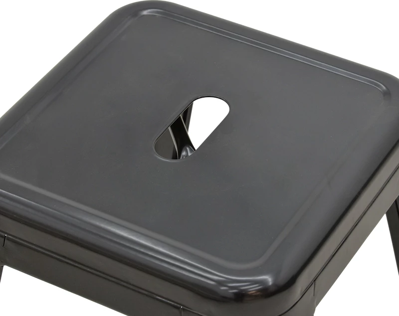 Karrige për bar Utopia metalike e zezë 30x30x45cm