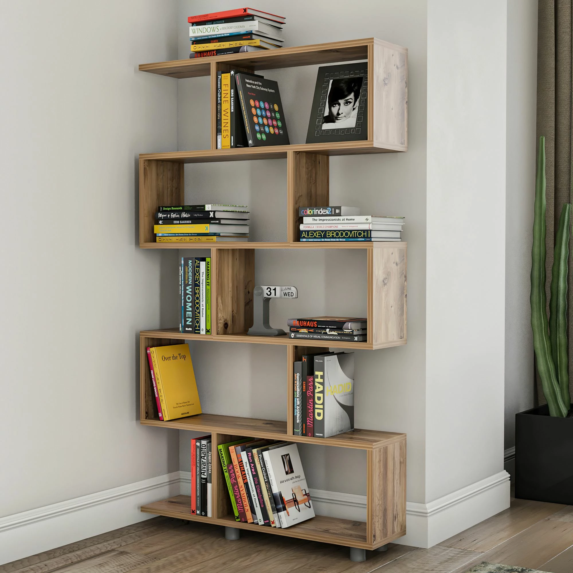 Raft librash Hanah Home, Elif, ngjyrë pishë