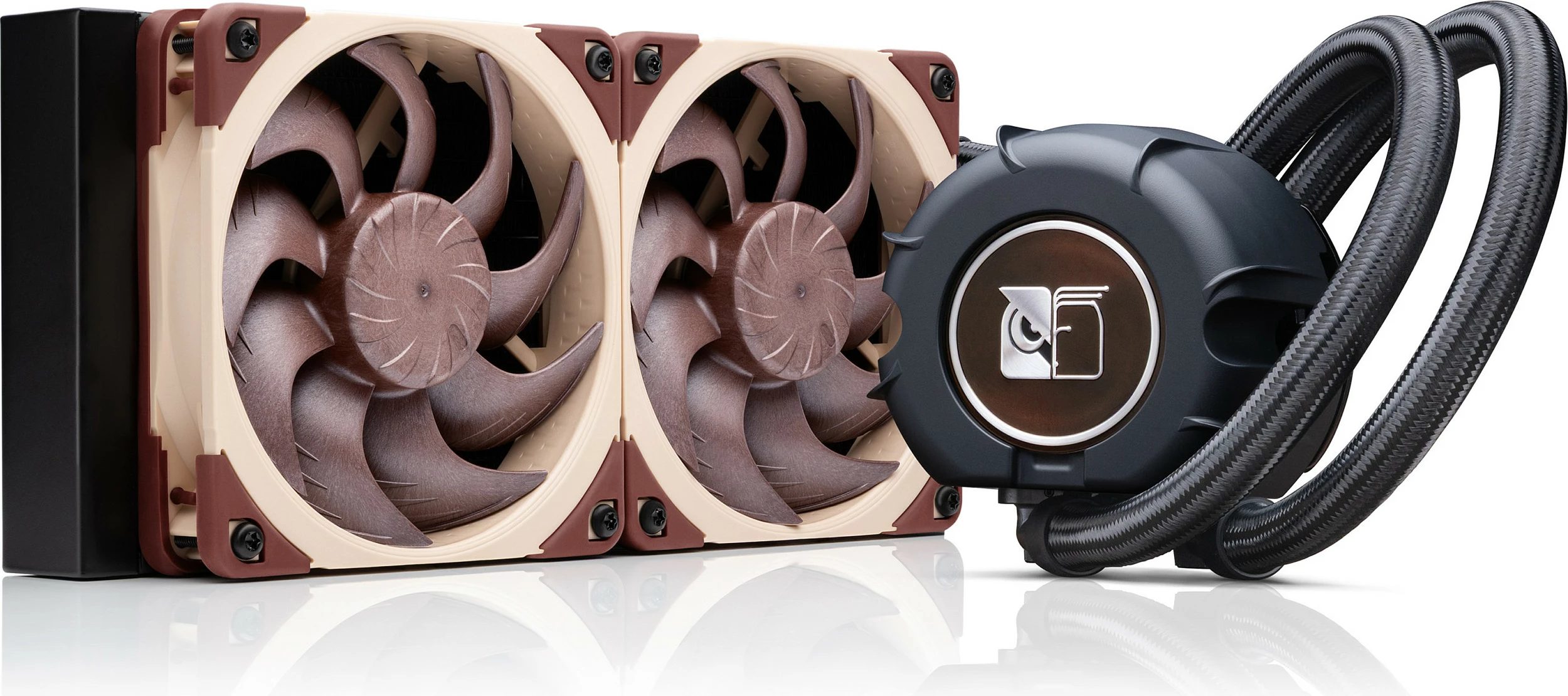 Ftohës AIO për CPU Noctua NL-LC1-24, 2x120mm, Socket 1700/1851/AM4/AM5, Kafe