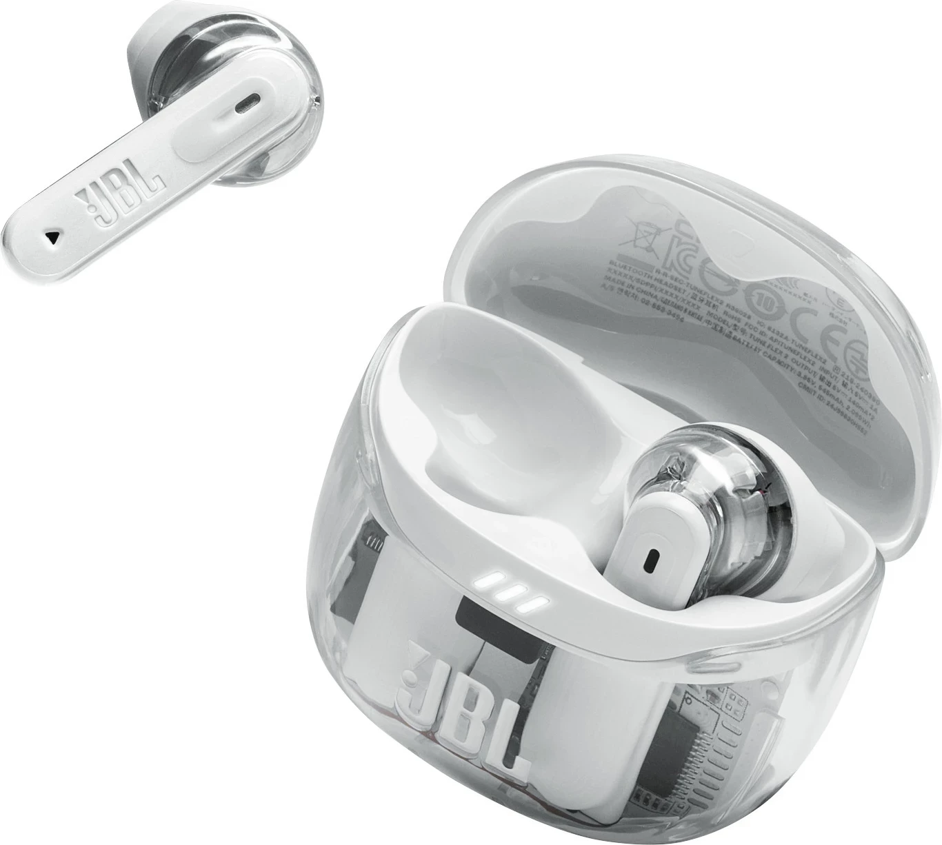 Kufje JBL Tune Flex 2 Ghost Edition, pa kabllo, ANC, deri 48 orë, të bardha