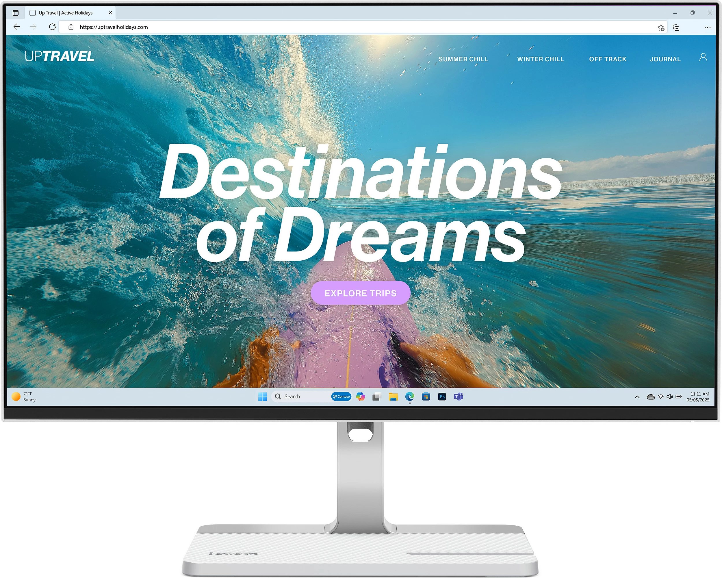 Monitor Lenovo L24D-4C, 23.8" Full HD IPS 144Hz, HDMI/USB-C/DP, Cloud Grey
