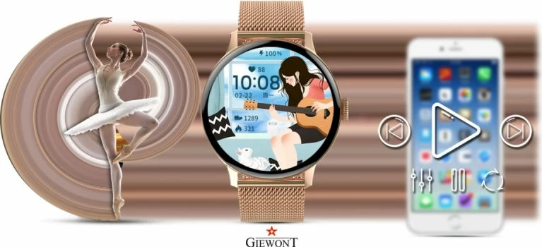 Smartwatch për femra Giewont, rozë