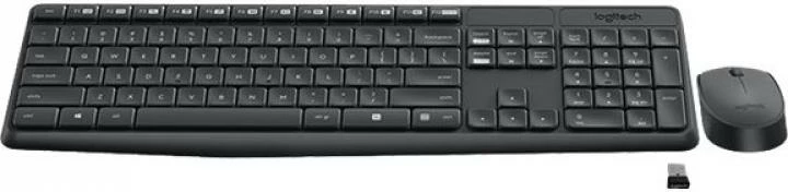 Set tastierë maus, Logitech MK235, wireless, US layout, USB 2.0, me mbajtëse shuplake, set