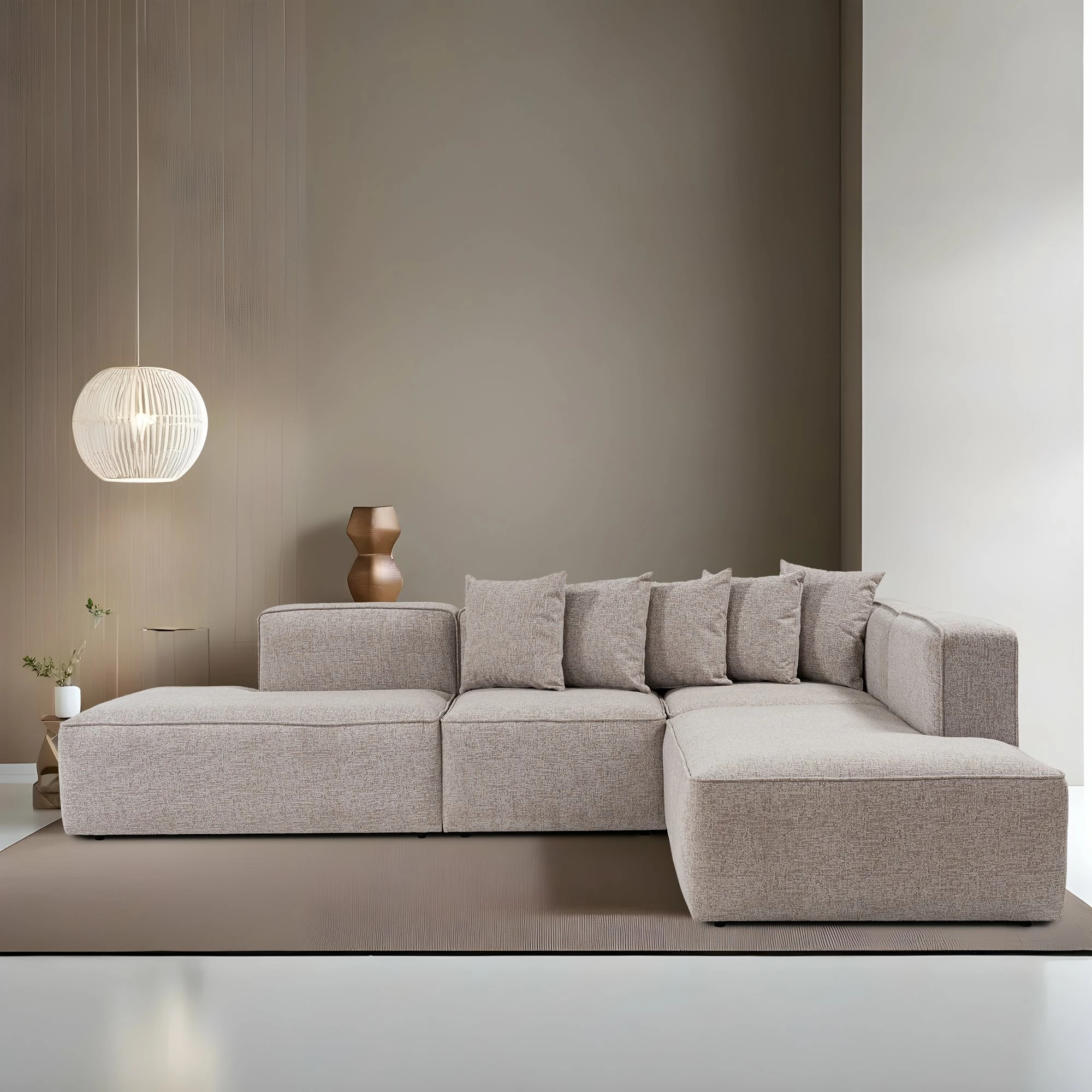Këndare Atelier del Sofa, More B (M4-M2-M1-M3), ngjyrë moka, 4 pjesë