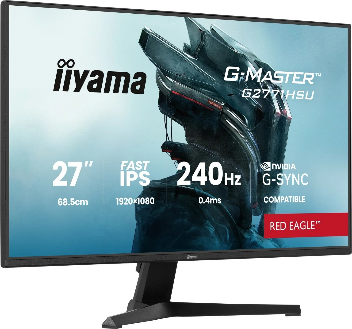 Monitor gaming iiyama G-Master G2771HSU-B1 Red Eagle, 27", Full HD, 240Hz, Fast IPS, i zi