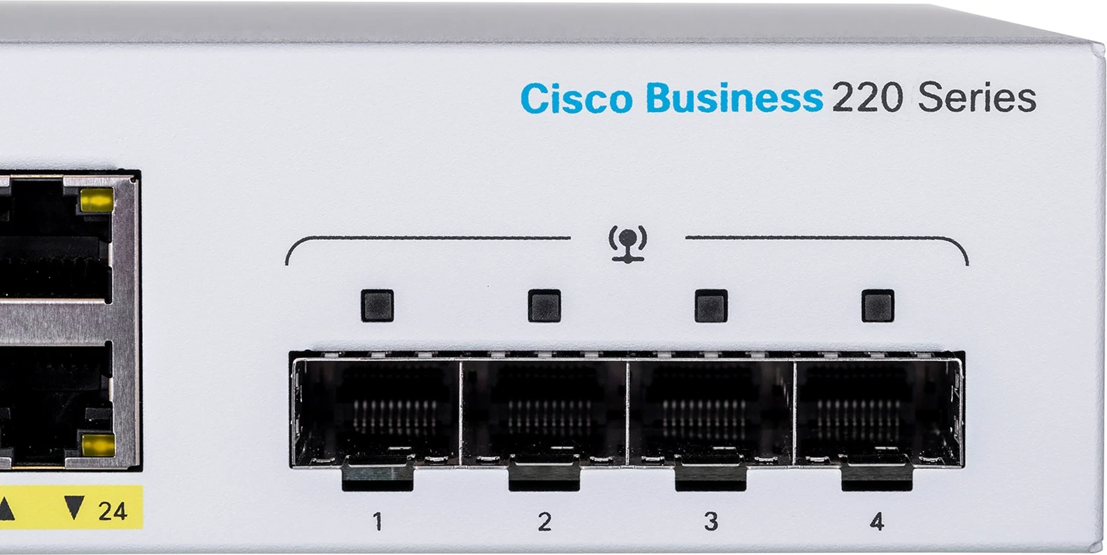 Cisco CBS220-24P-4G Ethernet i menaxhuar L2 Gigabit (10/100/1000) Fuqia mbi Ethernet (PoE) 1U Bardhë