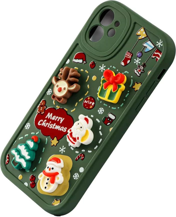 Fotroll për telefon TECH TIME Christmas Edition Green (IP14PROMAX)