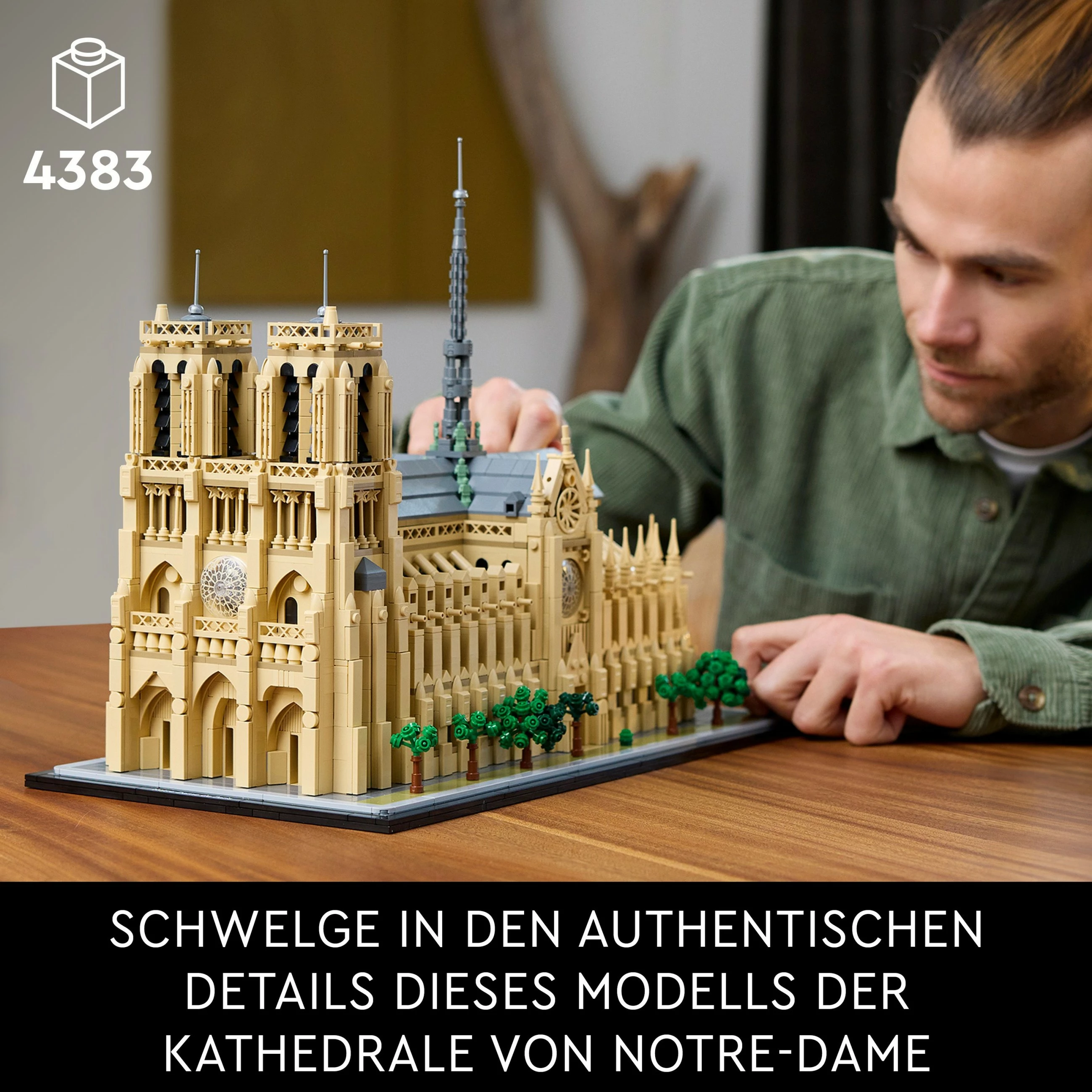Set ndërtimi LEGO Architecture Notre-Dame de Paris, 4383 pjesë, plastikë, shumëngjyrësh