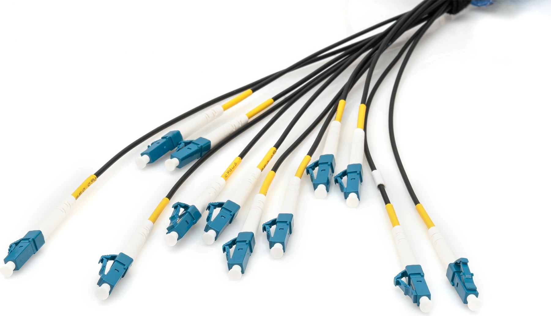 Kabllo fibër optike Digitus breakout OS2, 12 fibra, LC/UPC-LC/UPC, 75m, e zezë