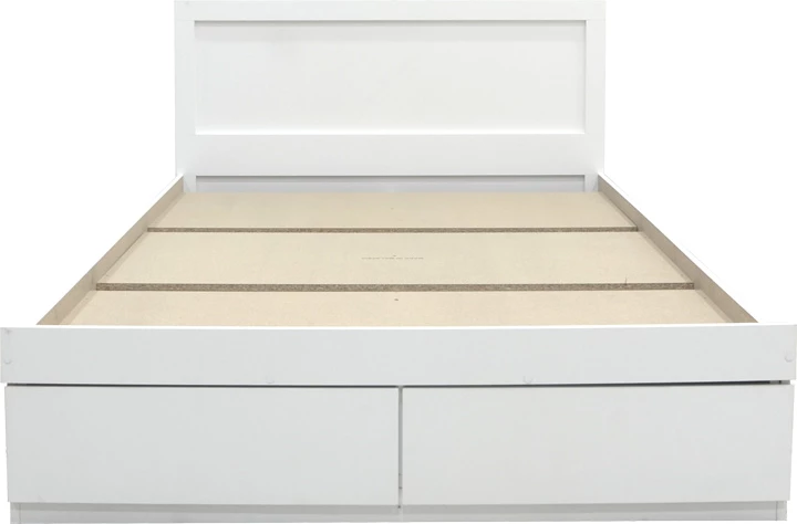 Krevat Olympus me sirtarë, ngjyrë e bardhë, 150x200cm