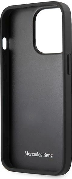 Mbështjellës Mercedes MEHCP13LPSQRE për iPhone 13/13 Pro 6.1\", lëkurë + TPU, hardcase, Stars Pattern, i kuq, në kuti