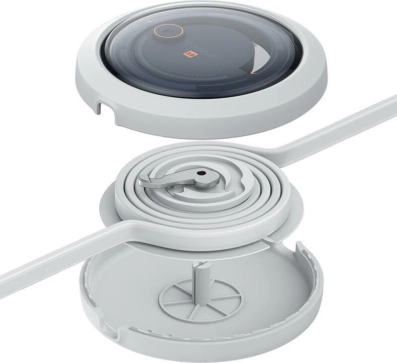 Kabllo karikimi 3-në-1 Baseus Free2Draw, USB në micro USB + USB-C + Lightning, 1.1m, e bardhë