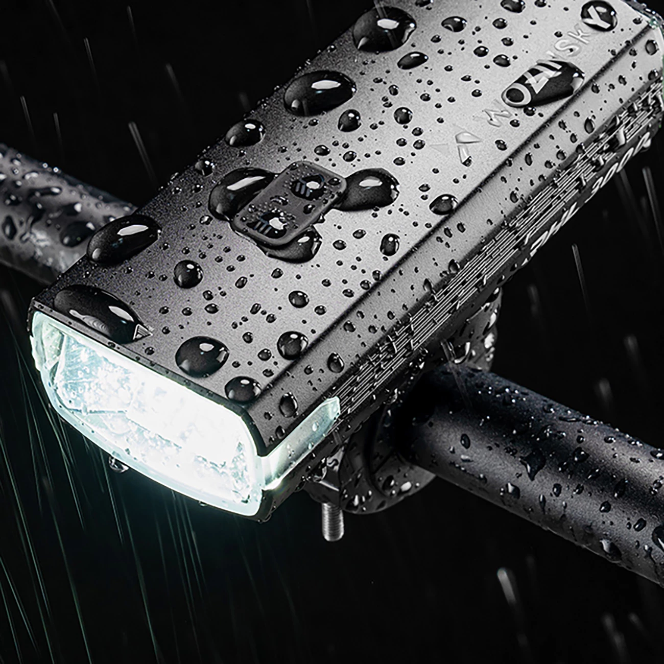 Dritë përpara biçiklete Wozinsky RHL 3000, 10000 mAh, 3000 lm, e zezë, me kabllo USB-C