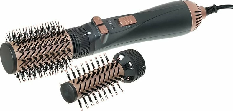 Styler flokësh Lafe Sleek & Shine, 1200 W, furçë ajri rrotulluese 40/50 mm, jonizim, ajër i ftohtë, set 2 copë, e zezë
