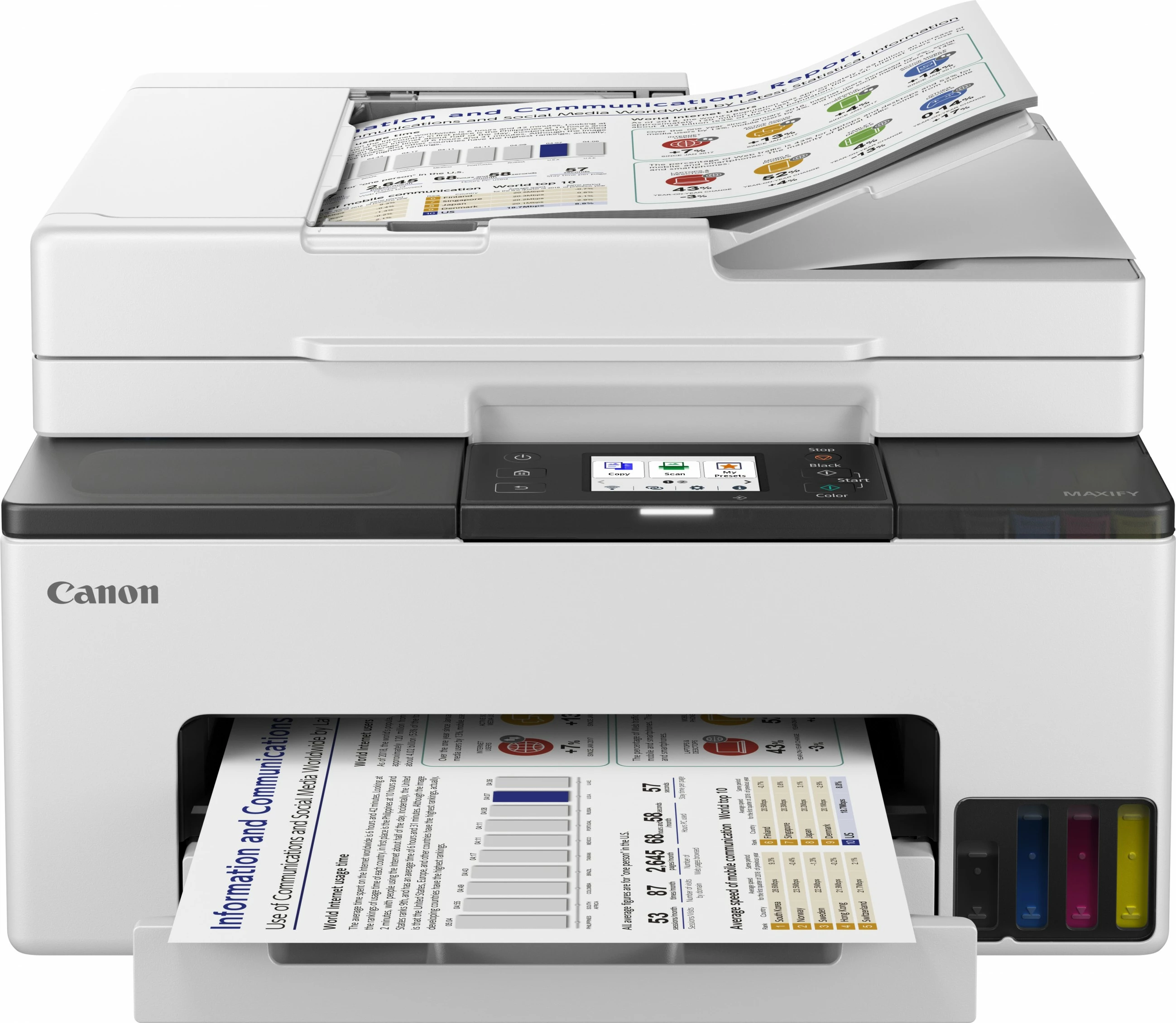 Printer Canon MAXIFY GX2050, Inkjet, Printim me ngjyra, 600 x 1200 DPI, Kopjim me ngjyra, A4, E zezë, E bardhë
