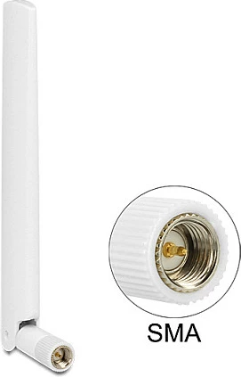 Antenë GSM/UMTS/LTE DeLOCK 88790, 2.5 dBi, RP-SMA, e bardhë