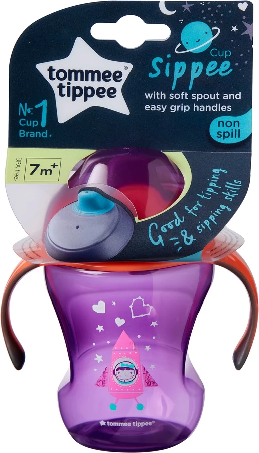 Kupë për fëmijë Tommee Tippee Sippee Cup Non-Spill me doreza për vajza 230ml