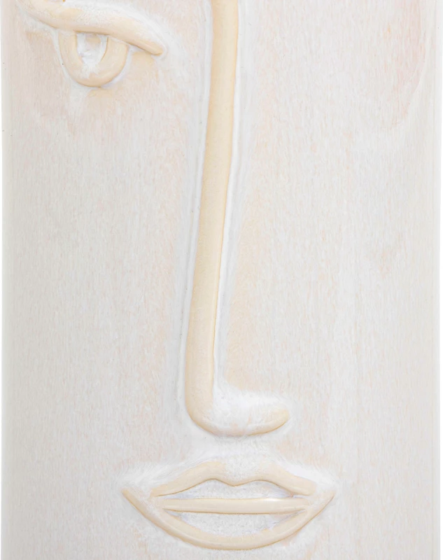 Vazo Facebo qeramike, ngjyrë bardhë-bezhë, D11x25cm