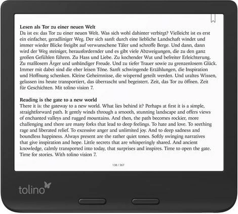 eBook reader Tolino 4016621130183, 7 inch, 32GB, E Ink Kaleido, i zi