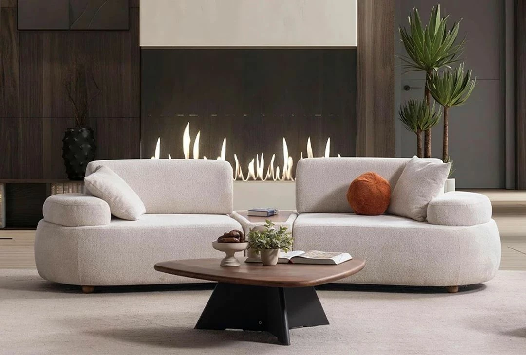Set mobiljesh për dhomë dite, Atelier del Sofa, ngjyrë krem
