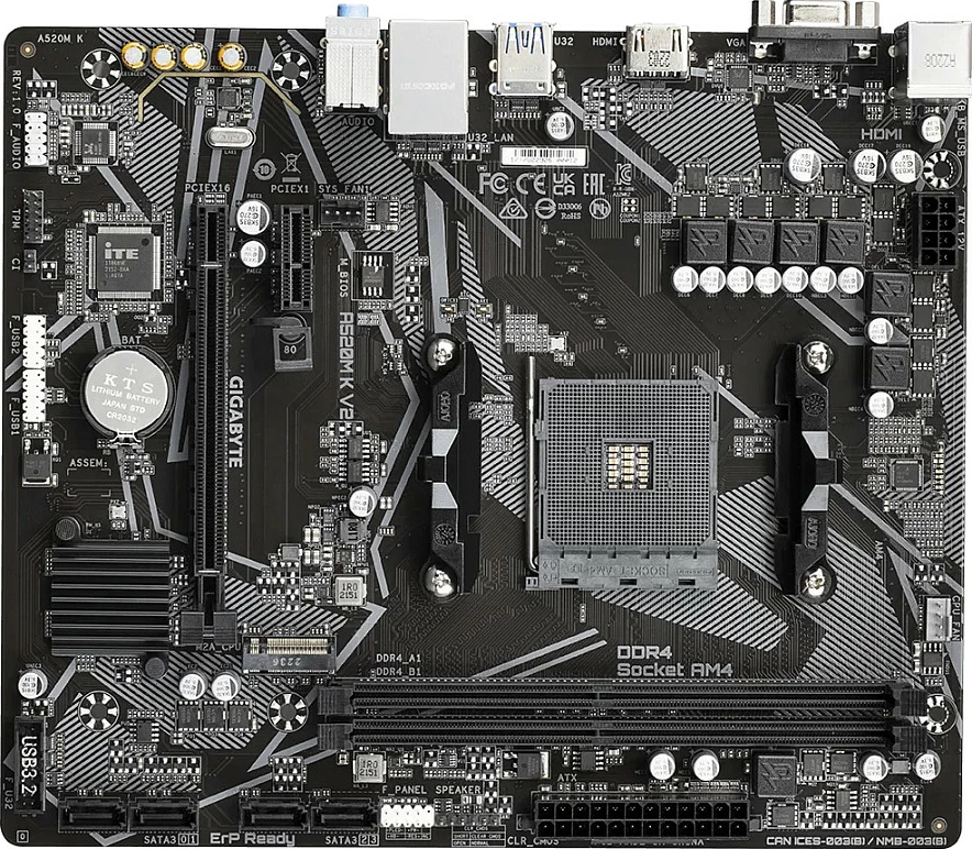 Pllakë amë Gigabyte A520M K V2, Socket AM4, mATX