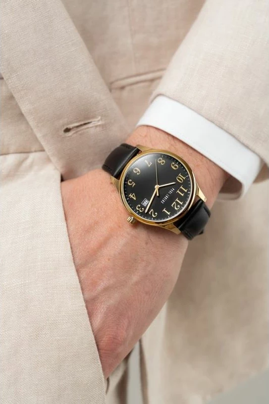 Orë dore për meshkuj Paul Lorens, e zezë