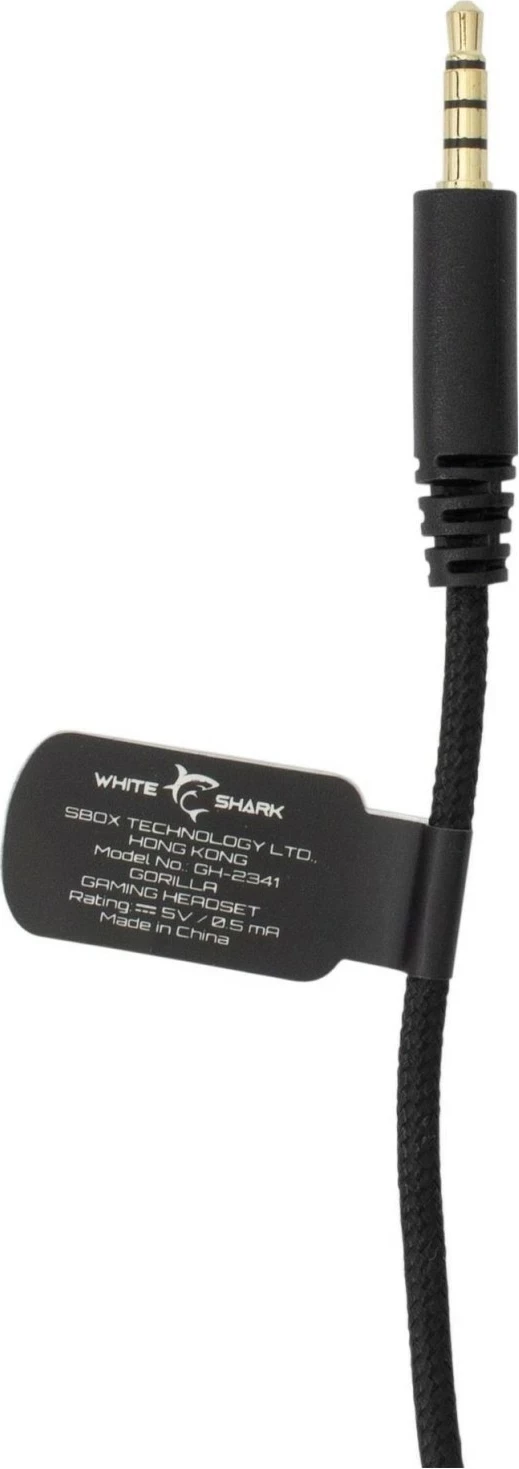 Kufje gaming White Shark GH-2341 Gorilla, 3.5mm, me mikrofon, të zeza/kuqe