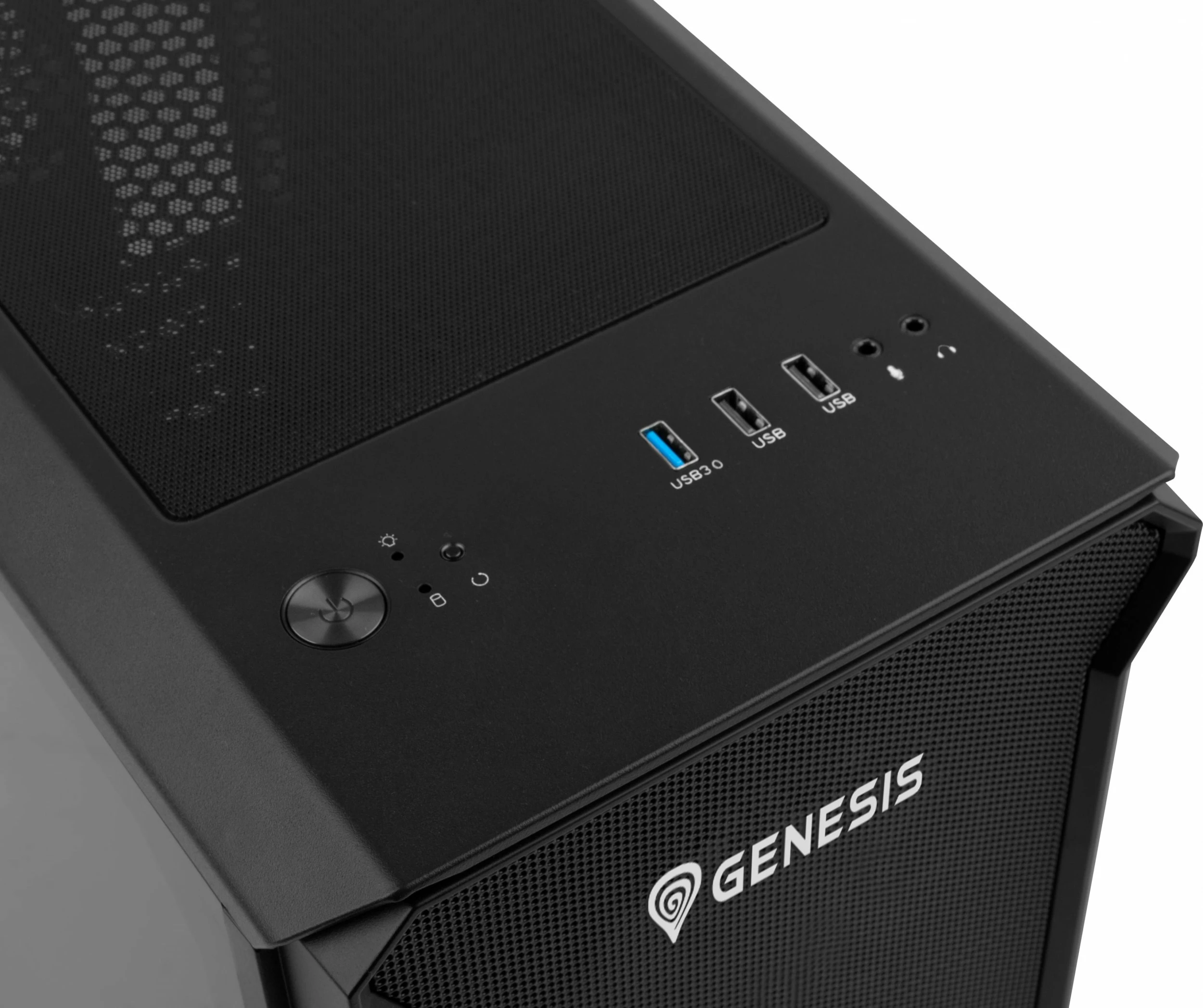 Kasë GENESIS Irid 503 V2 NPC-1558 Mini Tower, Micro-ATX/Mini-ITX, tempered glass, USB 3.0, e zezë