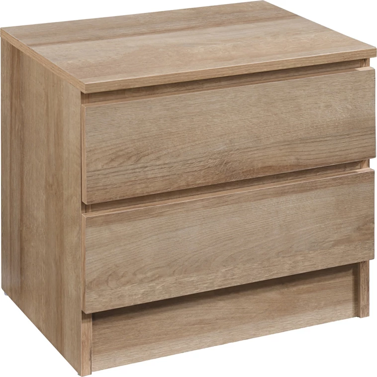 Komodinë POLO me 2 sirtarë, ngjyrë lisi, 45x35.5x45cm