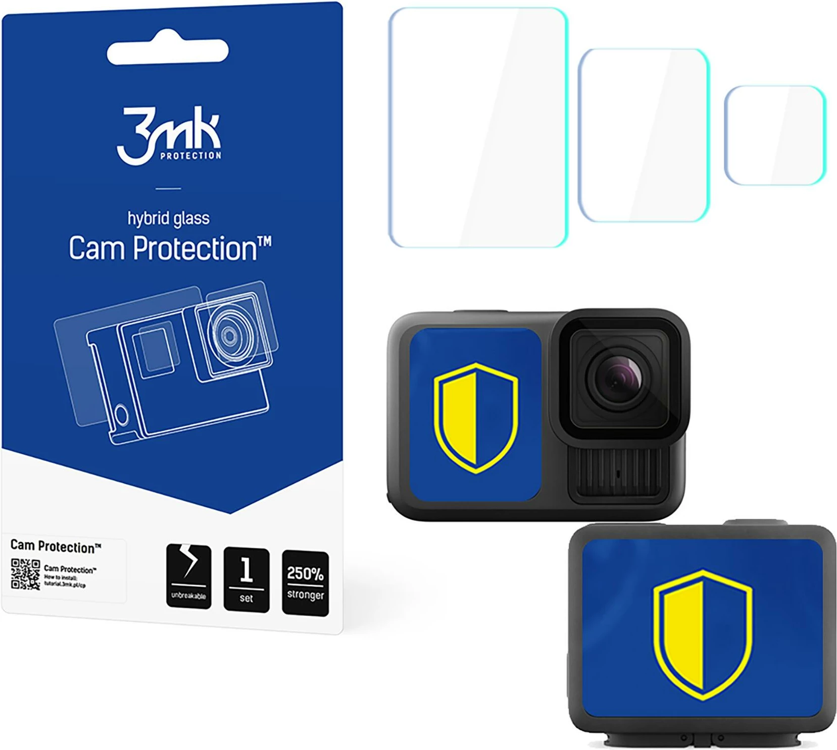 Xham mbrojtës hibrid për kamera GoPro Hero 13, 3mk Protection, set