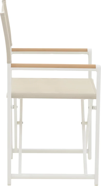 Set tavoline me karrige Kliton-Mabu, 5 pjesë,, alumin, ngjyrë e bardhë, 150x80x74cm