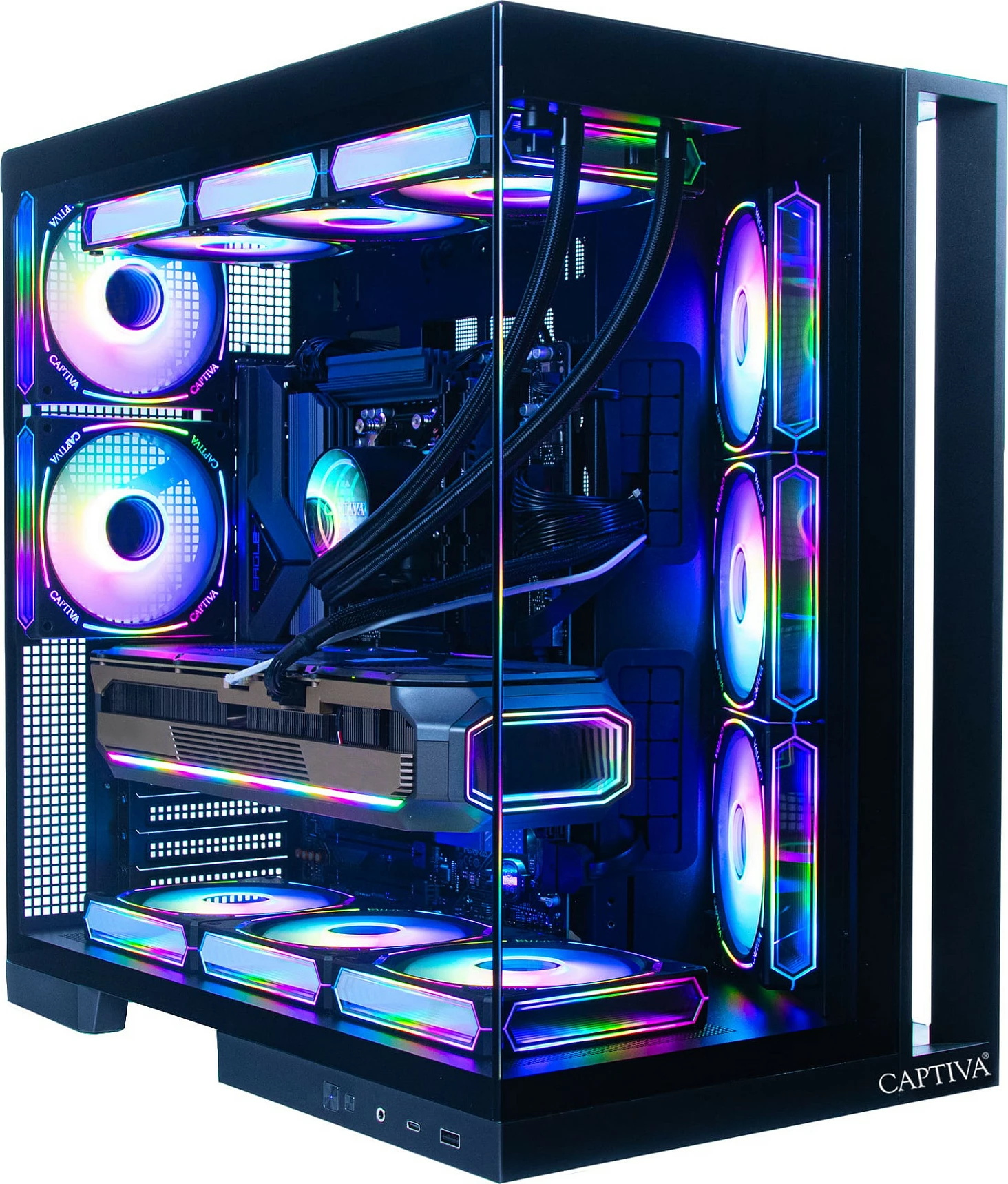 Kompjuter Captiva Highend Gaming I10-2668 CU7 270K Plus, 32GB RAM Memorje, 1TB SSD, GeForce RTX 5070 Ti, Windows 11 Home