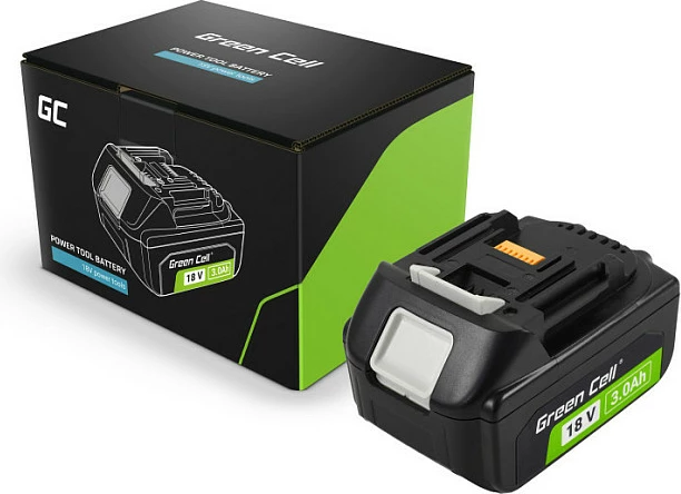 Bateri Green Cell BL1830, për vegla Makita LXT 18V, 3Ah, Li-Ion, e zezë