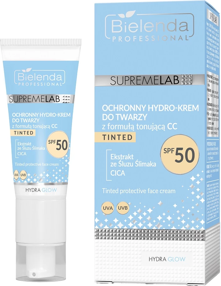 Krem për fytyrë me CC ton Bielenda Professional SupremeLab Hydra Glow për femra, SPF50, 40ml