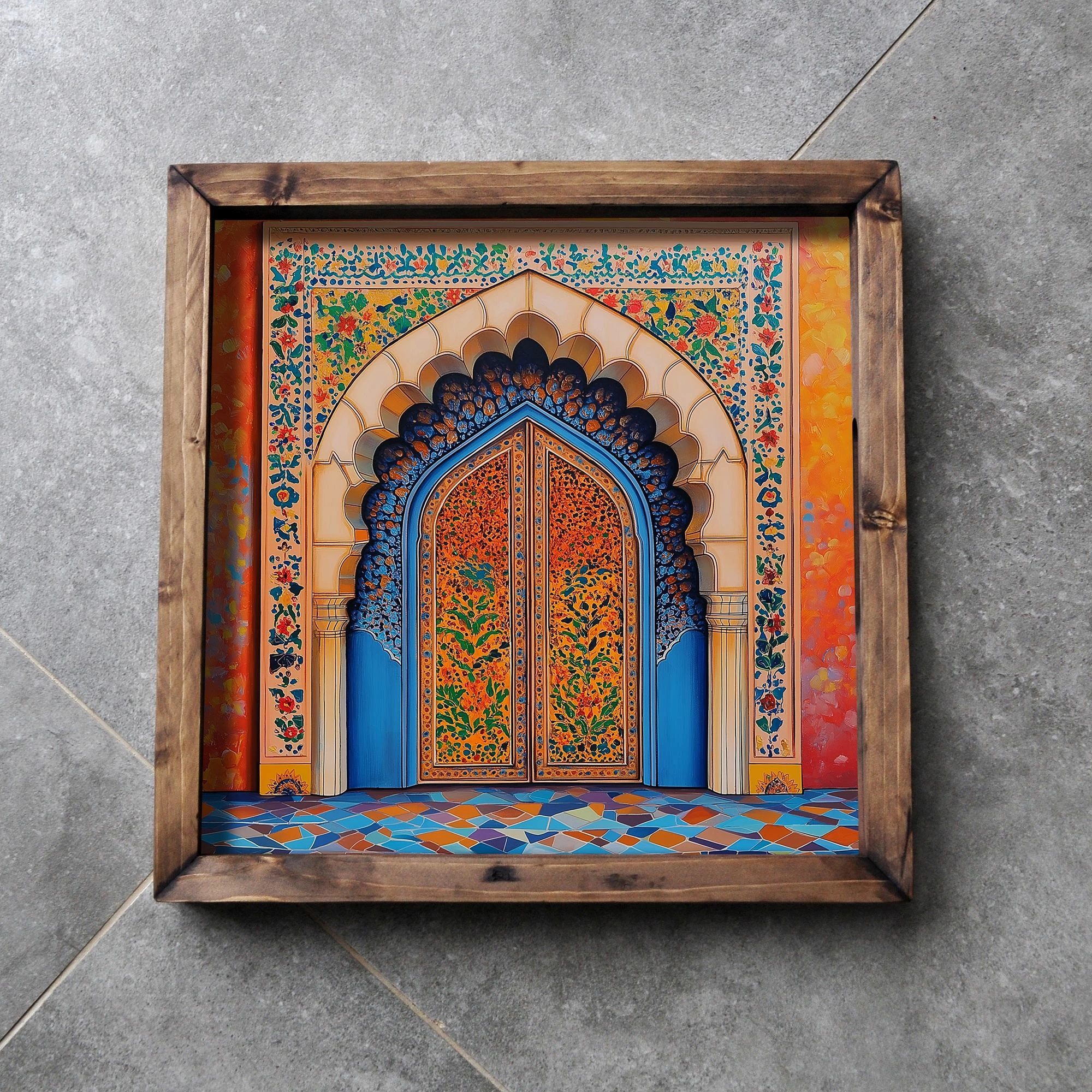 Tabaka druri, shumëngjyrëshe, Evila Originals, REF056, 35x35x4cm