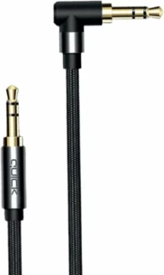 Kabl audio AUX Quick QA-210, 3.5mm në 2x 3.5mm, 1m, e zezë