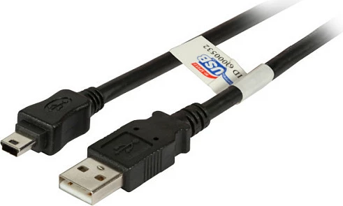 Kabllo USB EFB Elektronik USB 2.0 A në Mini-USB B, 5 m, e zezë