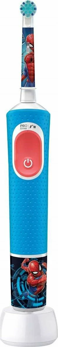 Furçë dhëmbësh elektrike Oral-B Vitality Pro Kids 103 Spiderman, 2 mënyra, me bateri, 1 kokë, Blu